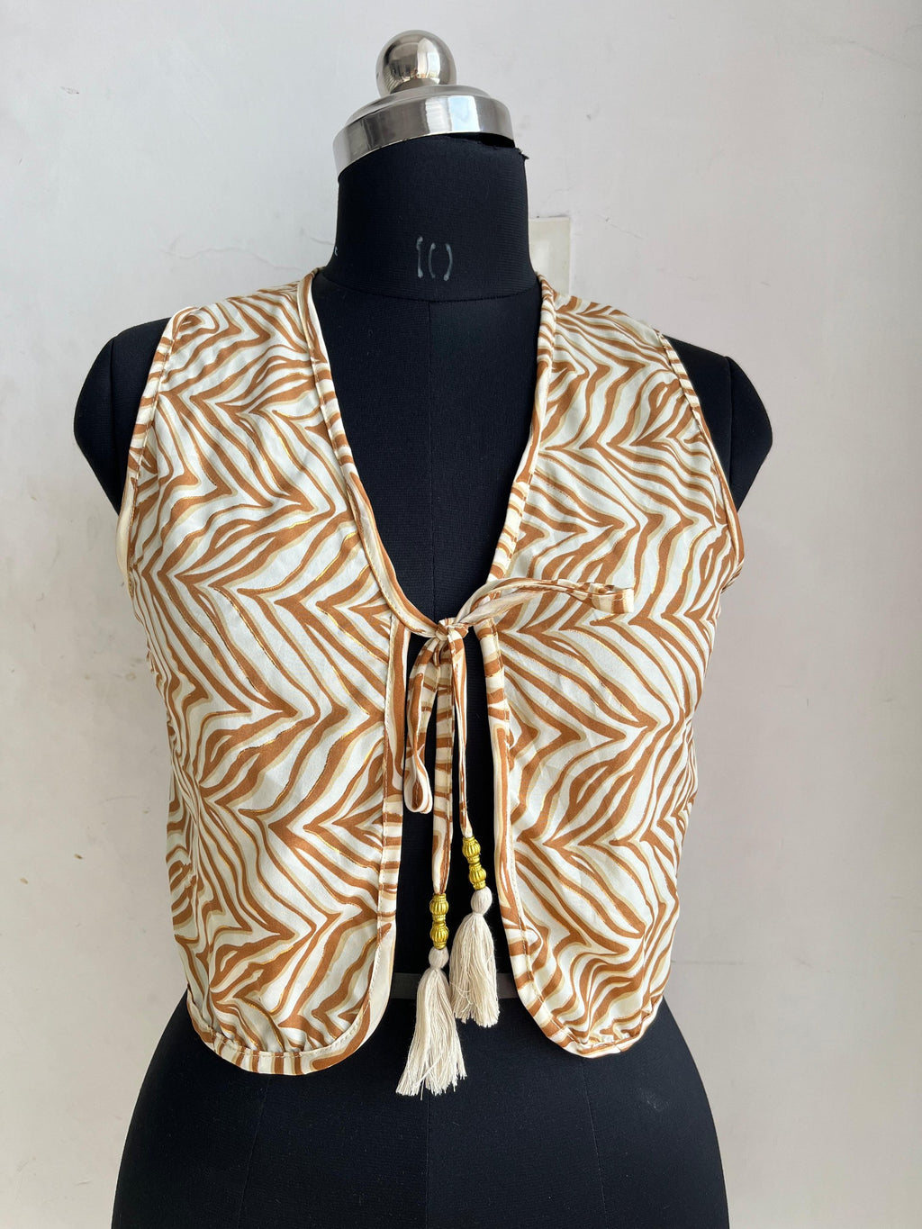  détail tissu Top Gipsy bohème Fantasia Sand - dé