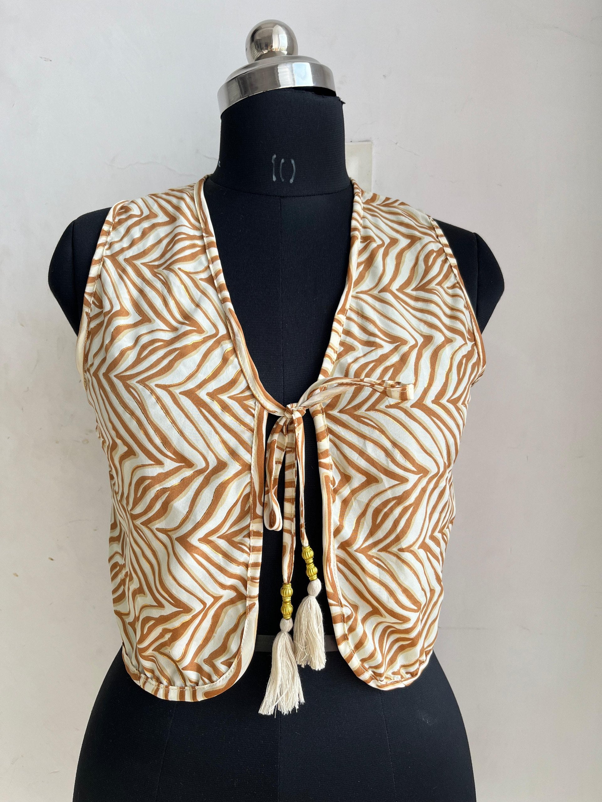  détail tissu Top Gipsy bohème Fantasia Sand - dé